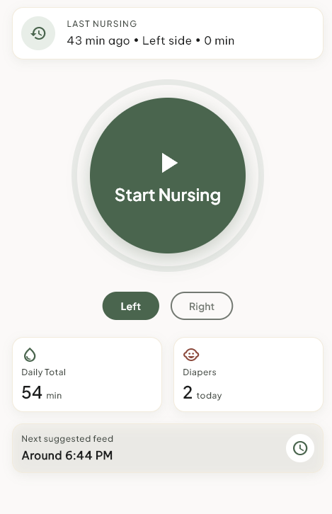 Nursing Pulse home screen